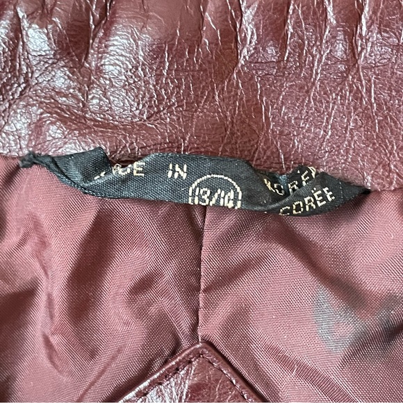 OPERA Burgundy Colour Women’s Leather Jacket Size 13/14 - Picture 4 of 16